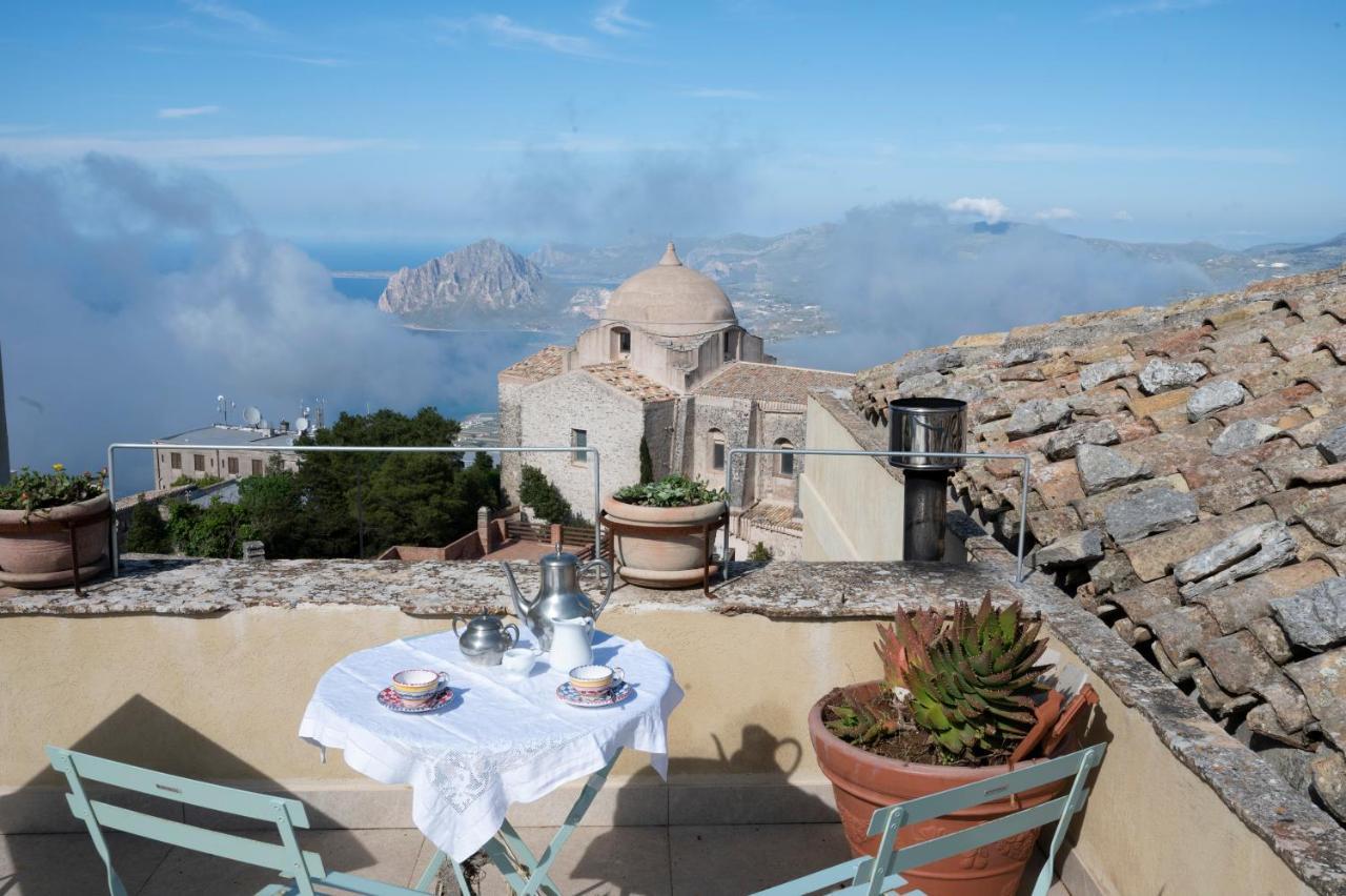 Casa Cattauro Camere Vista Cielo Erice Buitenkant foto