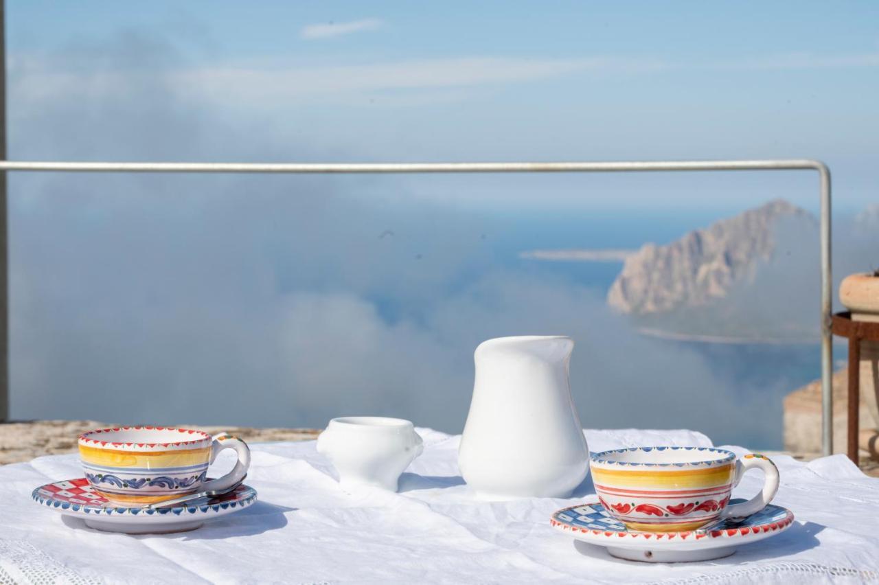 Casa Cattauro Camere Vista Cielo Erice Buitenkant foto